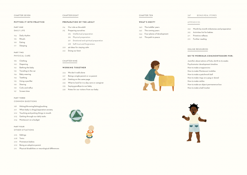 The Montessori Baby table of contents 2