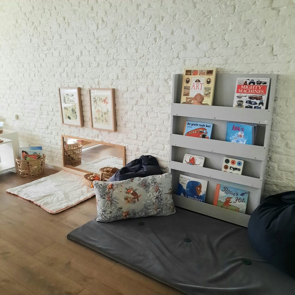 reading corner Montessori toddler classroom