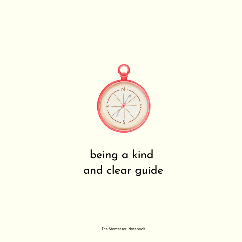 picture of a compass with text underneath saying being a kind and clear guide