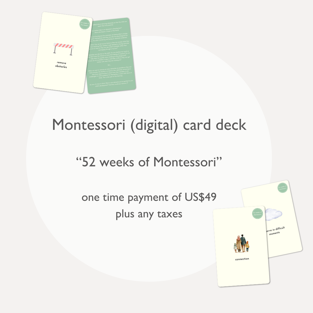 Montessori card deck