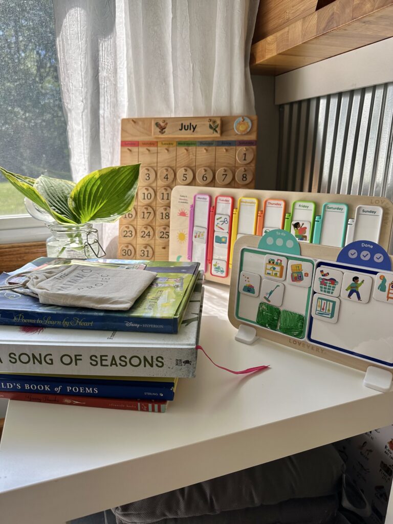 Montessori ritual charts and calendars