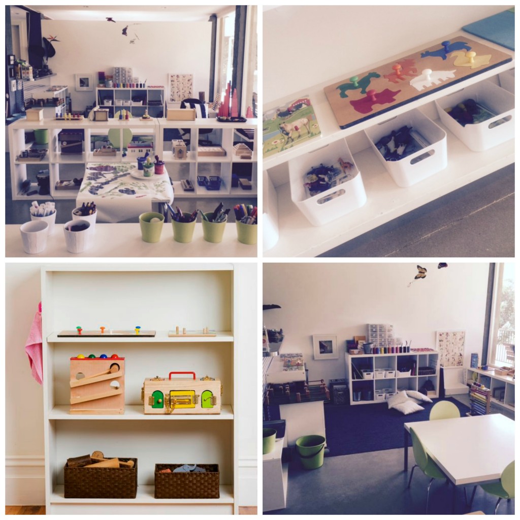 Montessori classroom for toddlers and preschoolers - shelves