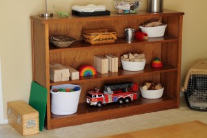 Montessori shelves toddler