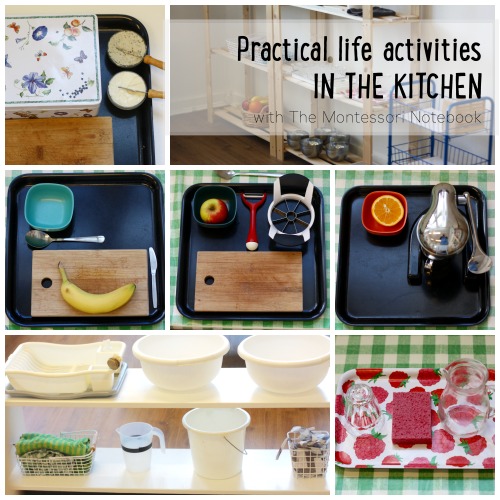 Practical life activities in the kitchen www.themontessorinotebook.com