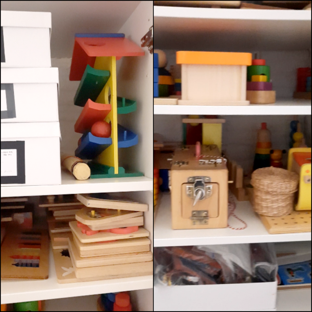 Montessori storage and toy rotation