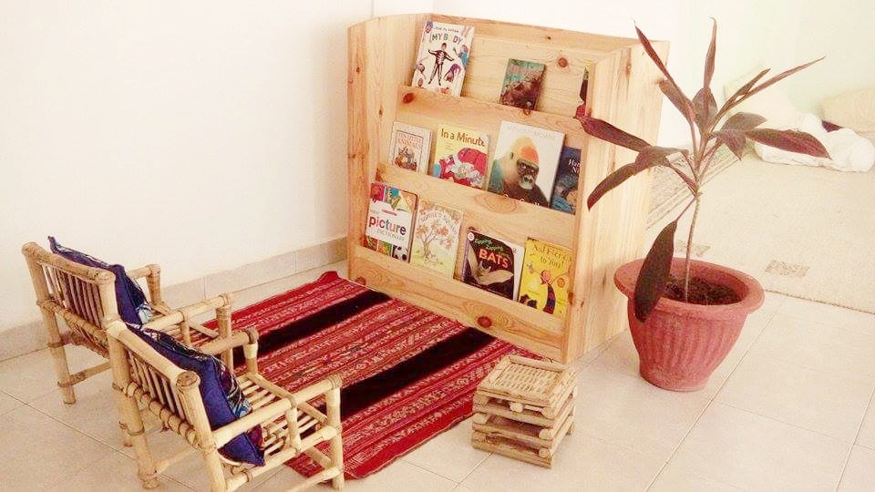book corner Montessori classroom Gambia
